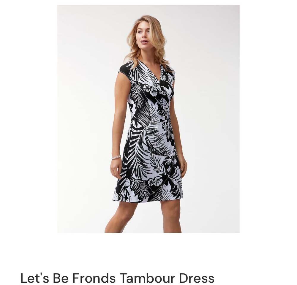 Tommy Bahama Let's Be Fronds Tambour Dress Size S/P